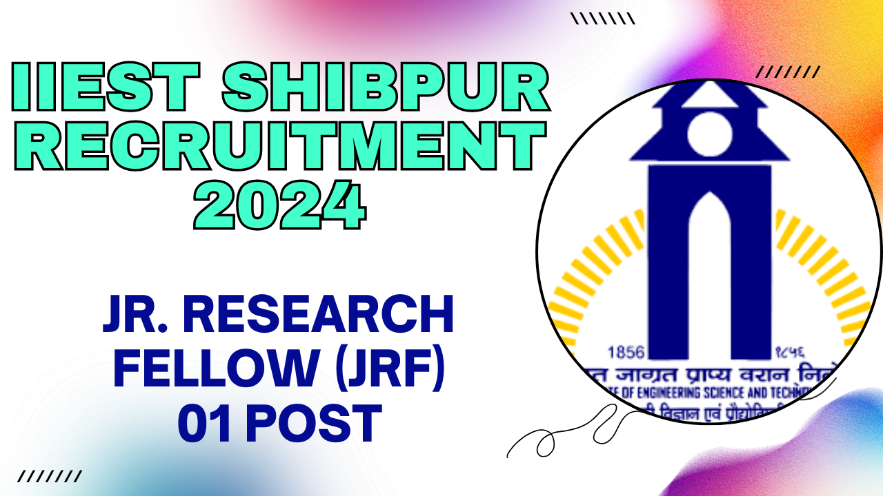 Indian Institute of Engineering Science and Technology, Shibpur (IIEST Shibpur) - 01 post of Jr. Research Fellow (JRF) at CHST